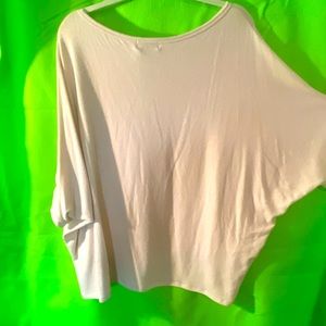 Michael Stars dolman sleeve boat neck knit top Light Pink 3X